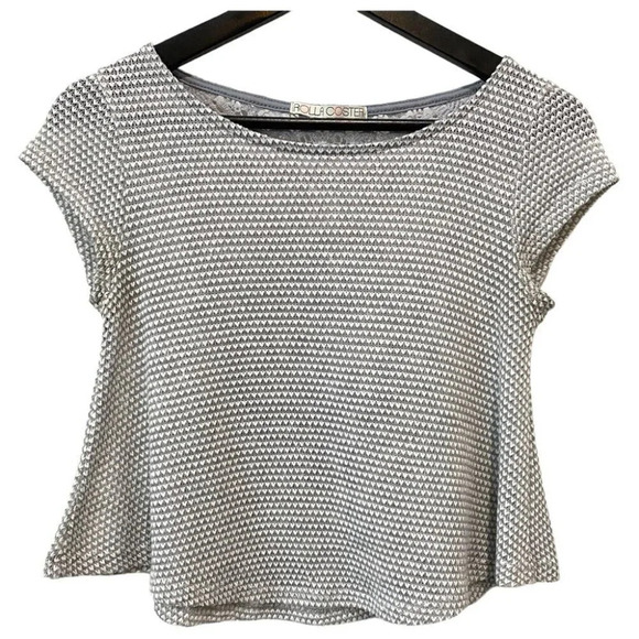 Rolla Coaster Y2K Light Grey Lace Knit Crop Top Size S - Picture 3 of 15